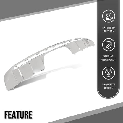G-PLUS Rear Bumper Lower Chrome Trim Compatible with Benz ML550 ML500 2013-2015 A1668804340, A1668804440 Silver