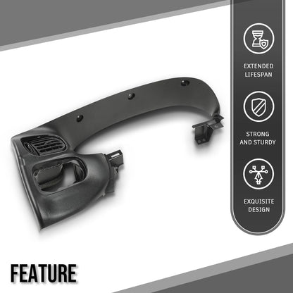 G-PLUS Dash Gauge Front Upper Instrument Cluster Bezel Trim Panel w/ 1 Switch Air Vent Compatible with Ford F150 1997-2003/Fits Ford Expedition 1997-2003 Black