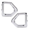 G-PLUS Front Fog Light Outer Bezel Cover Chrome Set Compatible with GMC Sierra 2019 2020 2021 Denali SLT AT4 84176753 84176752 Left&Right
