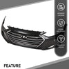 G-PLUS Front Bumper Cover Grille Set Compatible with Hyundai Elantra 2017-2018