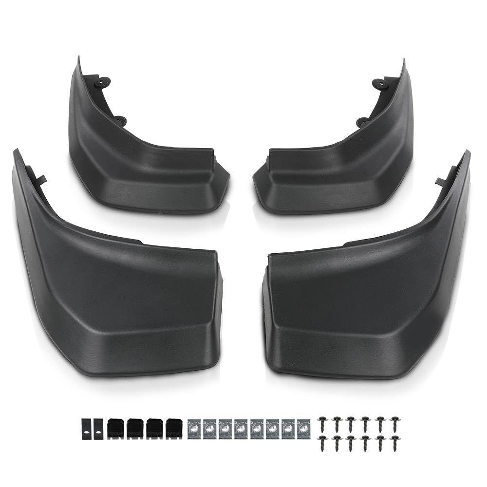 G-PLUS Mud Flaps Splash Guard Mudguard Compatible with Range Rover Evoque Pure/Prestige 2012-2018 (Round Rear Pipe)