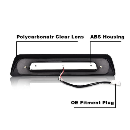 G-PLUS LED Third Brake Light Compatible with Toyota Tundra 2007-2018, 3rd High Mount Cargo Light, Type X, Smoky Lens Black Housing, 81570-0C050