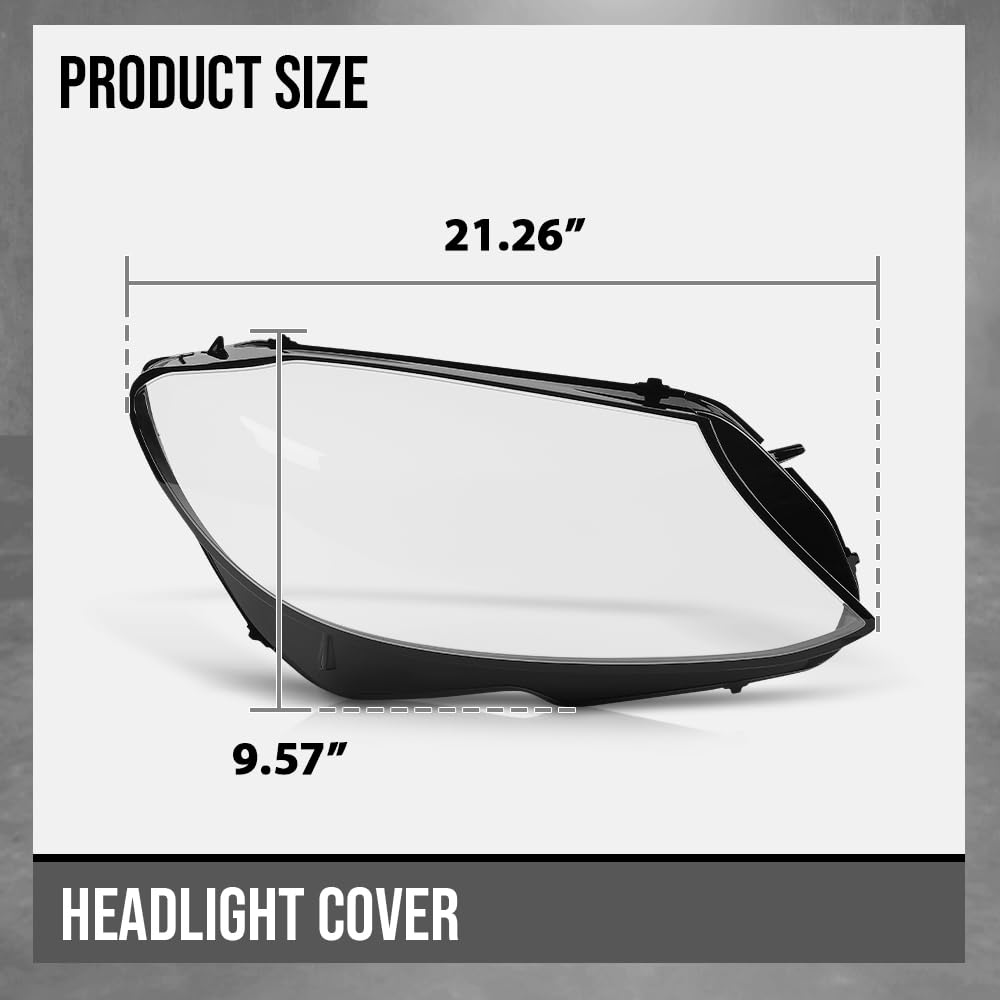 G-PLUS Headlight Lens Cover Compatible with Benz C-Class W205 2019-2020 Right Side Front Headlamp Lens Cover Clear