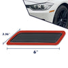 G-PLUS Bumper Reflector Compatible with 2012-2015 BMW 328i,63147274522, BM2555102, 63147274521,BM2554102 Front Driver & Passenger Side (Smoky)