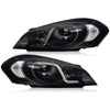 G-PLUS LED Headlights Assembly Fit Chevy Monte Carlo 2006 2007/Chevy Impala 2006-2013/Chevy Impala Limited 2014-2016 DRL Corner Headlamps Smoky Lens Black Housing Clear Reflector,faros delanteros