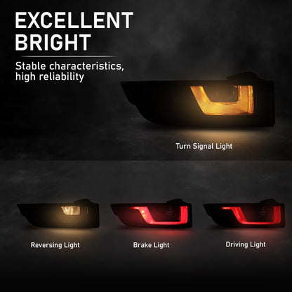 G-PLUS LED Tail Lights Rear Brake Lamps Compatible with Range Rover Evoque 2012-2018 Pair LR025146, LR025147 Luces Traseras Rear Brake Lamps Assembly