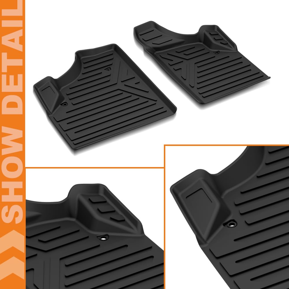 G-PLUS TPE Front Floor Mat Pad Liner Fit Can-Am Defender MAX HD7 HD8 HD9 HD10 2016-2025 1st Row Truck Accessories Cargo Liners All Weather Protection 4PCS Black Alfombras para Carro