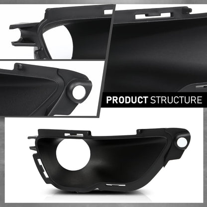 G-PLUS Fog Lamp Cover Light Bezel Richt Bezel Right Side Compatible with Jeep Grand Cherokee 2016-2022 Black 68261710AA