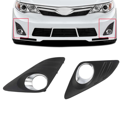 G-PLUS Pair Front Bumper Fog Light Grille Lamp Cover Compatible with Toyota Camry 2012-2014