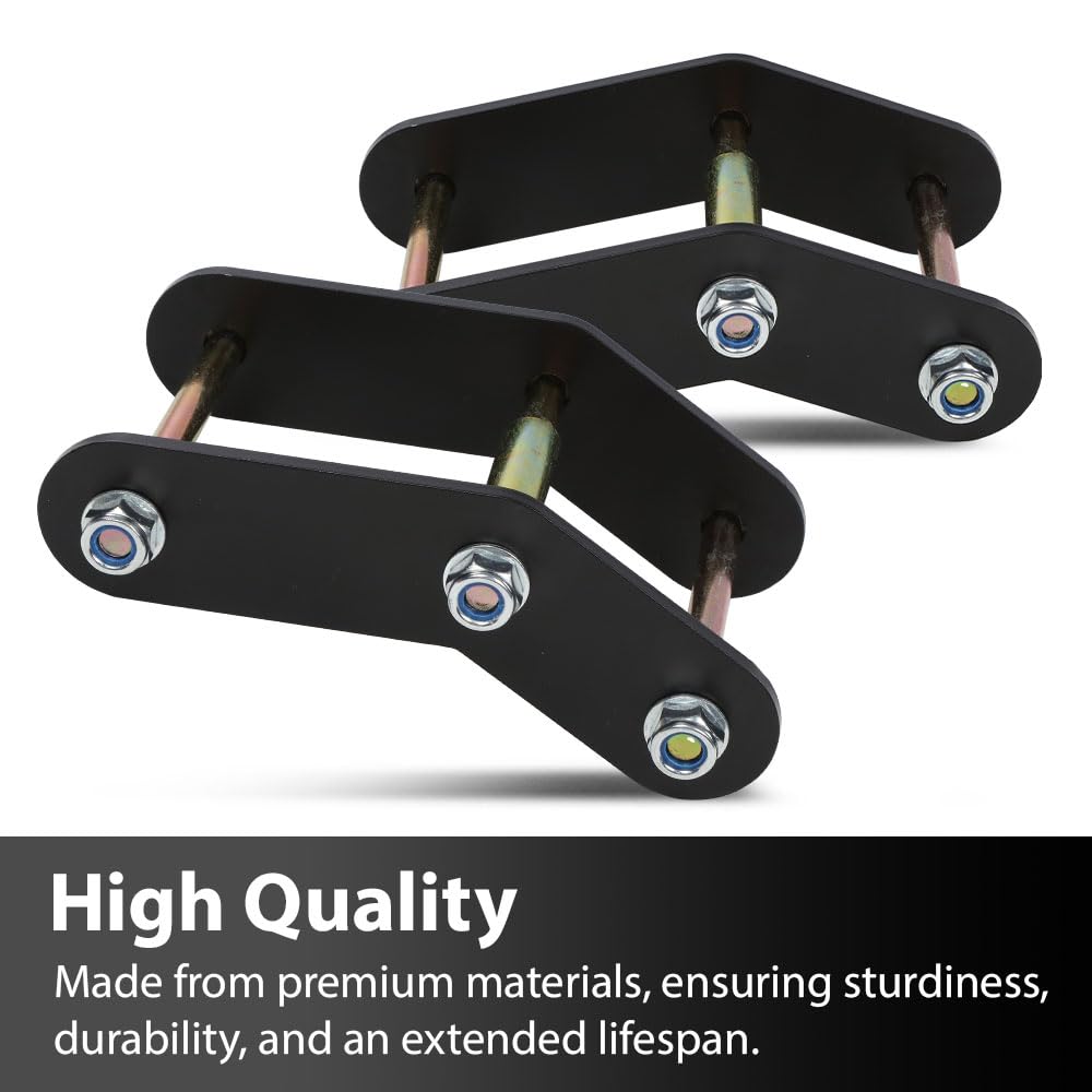 G-PLUS Front and Rear 2" Shackle Relocation Lift Kit Compatible with Jeep Wrangler YJ 1987-1995 Front & Rear 2" Buckle Lift Kit