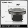 G-PLUS 0.50MM Engine Piston w/Rings Pin Kit Compatible with Kia Optima Sorento 2.4L 2011-2013,Fit Hyundai Sonata Kia 2.4L 2011-2019 23040-2G500