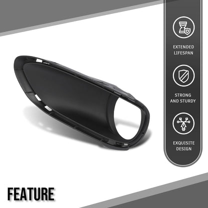 G-PLUS Fog Light Trim Driving Lamp Front Driver Left Side Hand Compatible with Porsche Cayenne Turbo 2011 2012 2013 2014, Fit Porsche Cayenne Turbo S 2013-2014 95850509300, PO1038105 Black