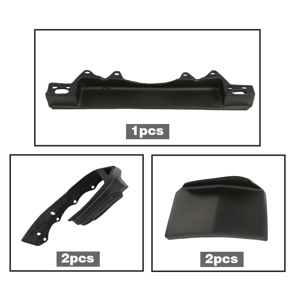G-PLUS 10PCS Bumper Fillers Compatible with Cadillac Deville/Fleetwood/Brougham 1980-1992 Front & Rear Fiberglass Black
