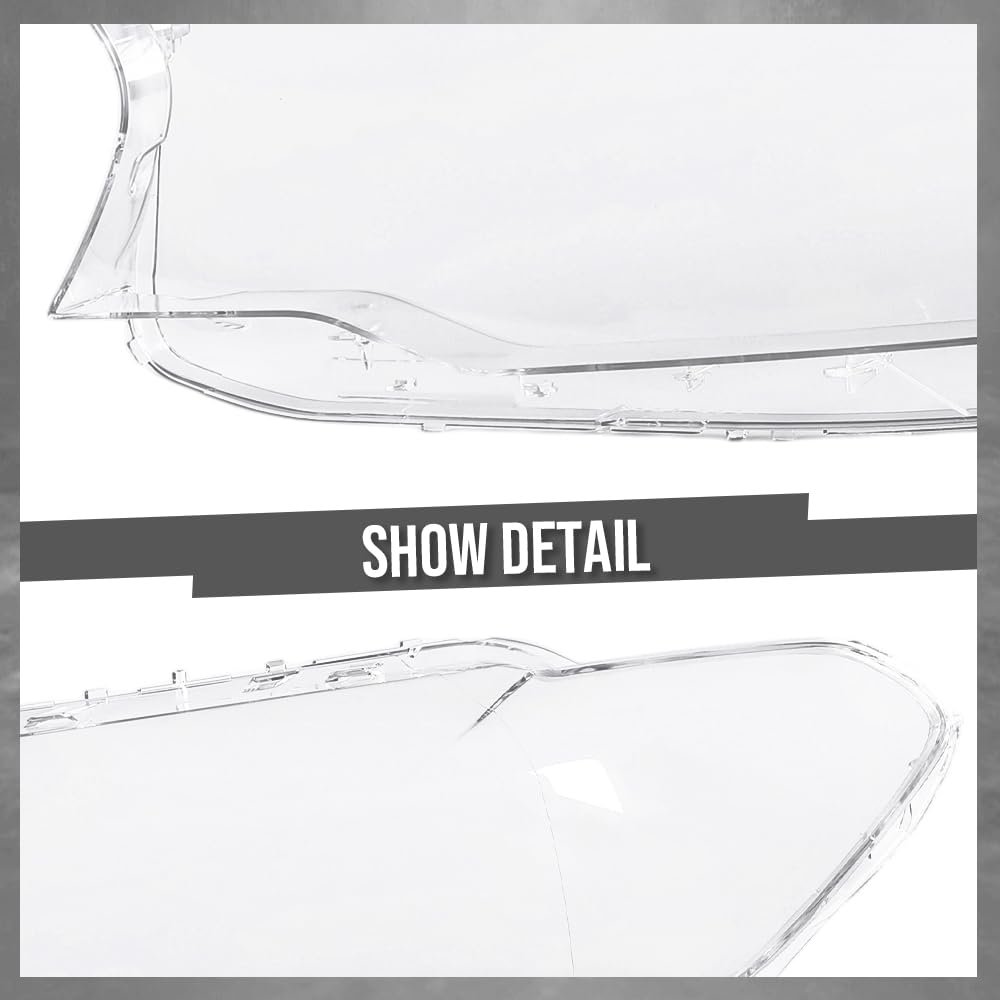 G-PLUS Headlight Lens Cover Compatible with BMW 5 Series G30 G31 G38 2017-2020 Fit BMW 520i 530i 540i 550i 2016-2019 63117214962, 7214962 Left Side Front Headlamp Lens Cover Clear