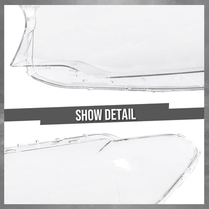 G-PLUS Headlight Lens Cover Compatible with BMW 5 Series G30 G31 G38 2017-2020 Fit BMW 520i 530i 540i 550i 2016-2019 63117214962, 7214962 Left Side Front Headlamp Lens Cover Clear