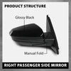 G-PLUS Power Mirror w/ 3-Pin Right Passenger Side Compatible with Honda Civic DX 2016-2020/Fit Honda Civic LX 2015-2021 Manual Folding 76208TBAA03ZA-PFM 76208TBAC03ZA-PFM Glossy Black