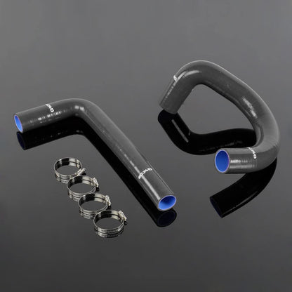 G-PLUS Silicone Radiator Coolant Hose Clamps kit Compatible With 1962-1967 Chevy II/Nova V8/l6 MT Black