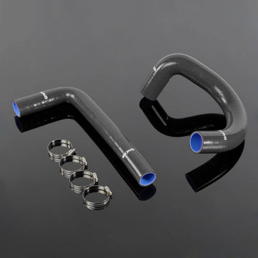 G-PLUS Silicone Radiator Coolant Hose Clamps kit Compatible With 1962-1967 Chevy II/Nova V8/l6 MT Black