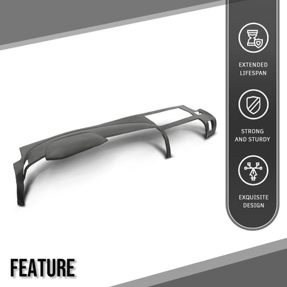 G-PLUS TPE Dash Cover Dashboard Compatible with Chevy Silverado 2007-2013 (LS, LT, or Work Truck ONLY) / GMC Sierra 2007-2013 (SL, SLE, or Work Truck ONLY), Fit Dual Glovebox Style Dashes Only Gray