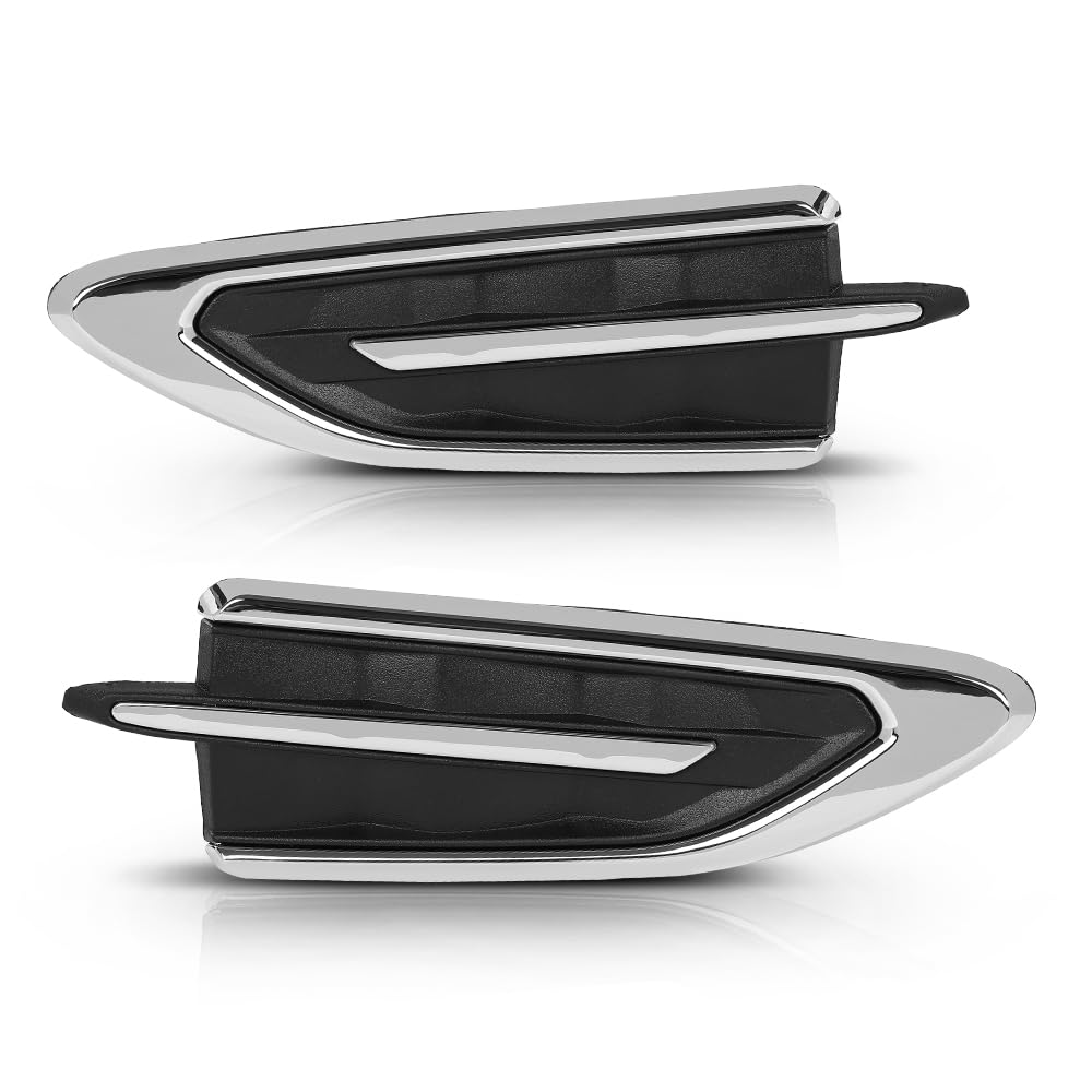 G-PLUS Pair Front Fender Ornament Fender Vent Insert Grille Molding Plate Kit, Compatible with Ford Escape SEL S SE Titanium Sport Utility 4-Door 2017-2019, LH & RH 2PCS, GJ5Z16228AB, GJ5416C217ACW
