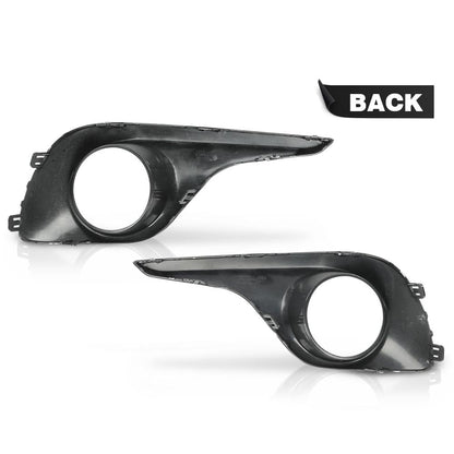 G-PLUS Front Fog Light Lamp Cover Trim Pair, Compatible with Toyota Highlander 2011 2012 2013 TO1038154 TO1039154 814810E060 814820E080, Driver & Passenger Side Fog Light Trim Silver