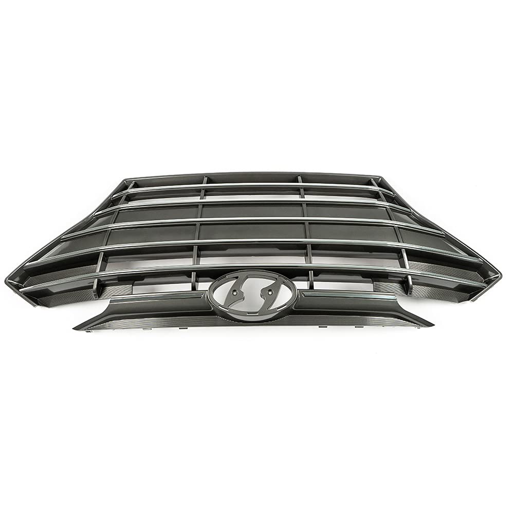 G-PLUS Front Upper Bumper Grille W/Chrome Trim Compatible With 2019-2020 Hyundai Elantra