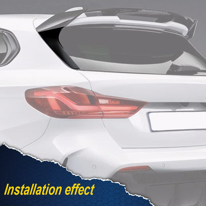 G-PLUS Rear Window Spoiler Side Wing Trim Cover Compatible with 2015-2017 BMW 1 Series F20 (Matte Black)