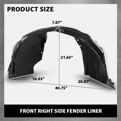 G-PLUS Front Right Fender Liner Inner, Compatible with Ford Escape 2015-2019, Passenger Side, FO1249161, CJ5Z16102B