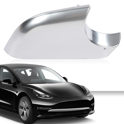 G-PLUS Right Side Rearview Mirror Cover Lower Silver Holder Chrome Compatible With Tesla Model 3 2017-2022 22873006