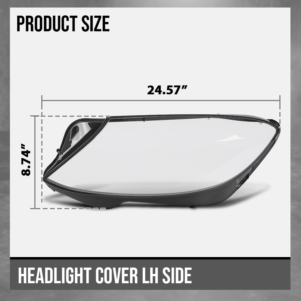 G-PLUS Headlight Lens Cover Compatible with Benz W222 S-Class 2014 2015 2016 2017 Left Side Front Headlamp Lens Cover Clear