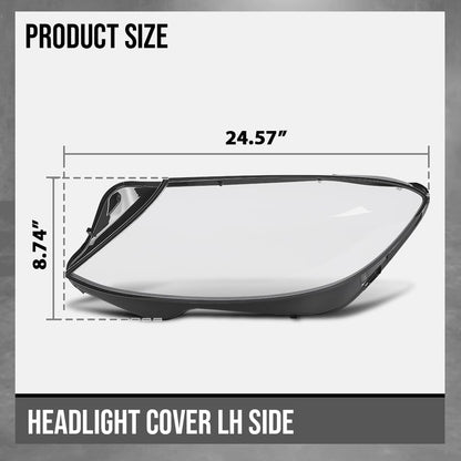 G-PLUS Headlight Lens Cover Compatible with Benz W222 S-Class 2014 2015 2016 2017 Left Side Front Headlamp Lens Cover Clear