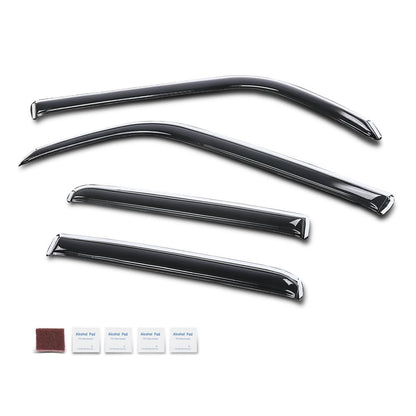 G-PLUS in-Channel Window Visors Rain Guards Side Wind Deflector Compatible with Toyota 4Runner 2010-2024 Smoke