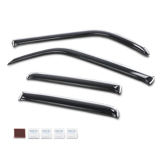 G-PLUS in-Channel Window Visors Rain Guards Side Wind Deflector Compatible with Toyota 4Runner 2010-2024 Smoke