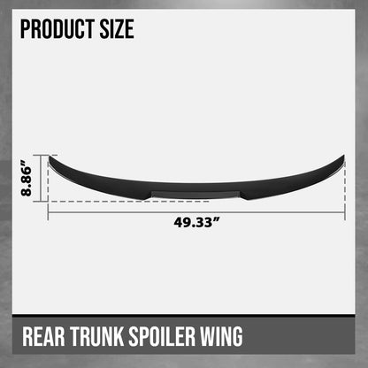 G-PLUS Rear Trunk Spoiler Wing Compatible with BMW 5 Series F10 F18 4 Door Sedan Model 2011-2016 Fit BMW F10 M5 Sedan 2011-2016 Will Not Fit Wagon Model Glossy Black