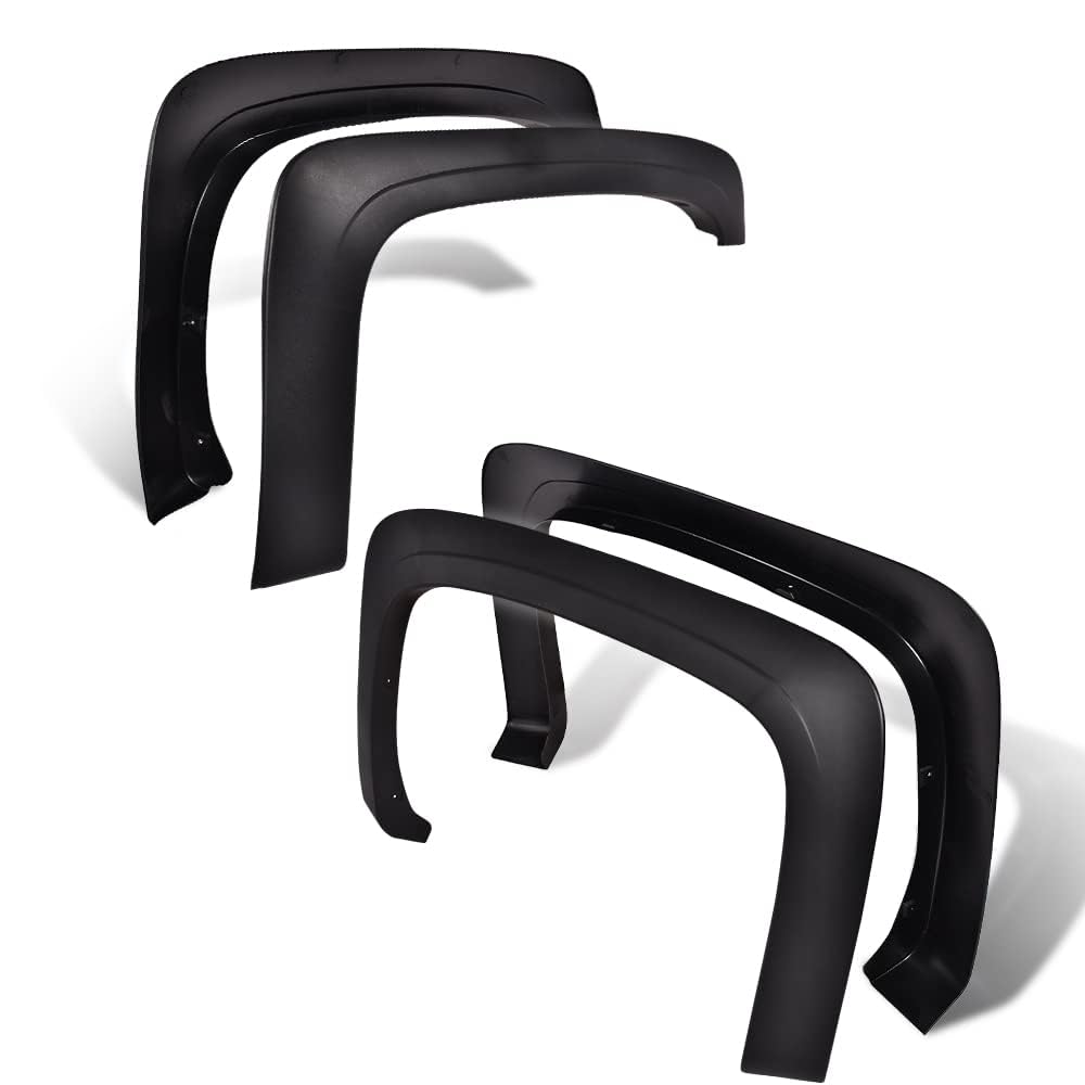 G-PLUS 4PCS Fender Flares, Compatible with Chevy Silverado 1500 2007-2013/ Fit Silverado 2500HD 3500HD 2007-2014, 78.0"/97.6" Long Bed, Not fit dually models [Not Fit Gmc Sierra]