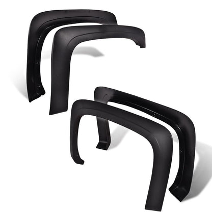 G-PLUS 4PCS Fender Flares, Compatible with Chevy Silverado 1500 2007-2013/ Fit Silverado 2500HD 3500HD 2007-2014, 78.0"/97.6" Long Bed, Not fit dually models [Not Fit Gmc Sierra]
