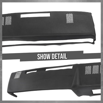 G-PLUS TPE Dashboard Dash Cover Compatible with Chevy GMC Full Size Pickup 1981-1987, Fit Chevy GMC SUV 1981-1991 Black
