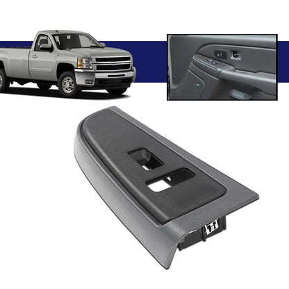 G-PLUS Window Switch Bezel Cover Passenger Side Compatible with Chevy Silverado/GMC Sierra 2003-2007,Fit Chevy Avalanche/Tahoe/GMC Yukon XL 2004-2006,Fit Chevy Suburban 2004-2007 89045121 Dark Gray