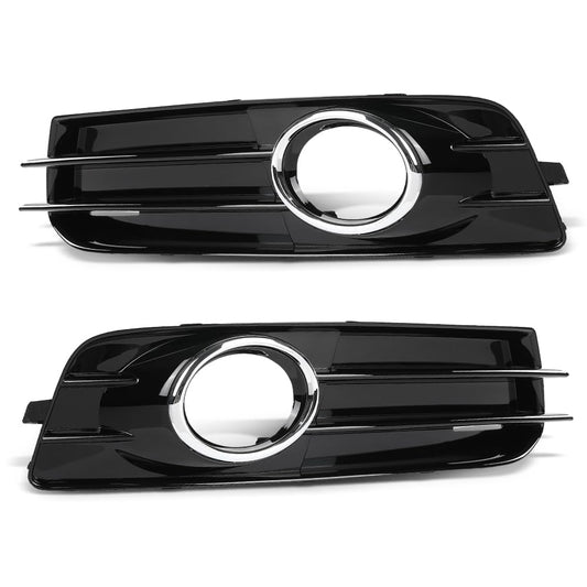 G-PLUS Front Bumper Fog Light Grille Cover Compatible with Audi A3 8P S-Line 2009-2012,Only Fit for S-Line Bumper 8P0807682, 8P0807681