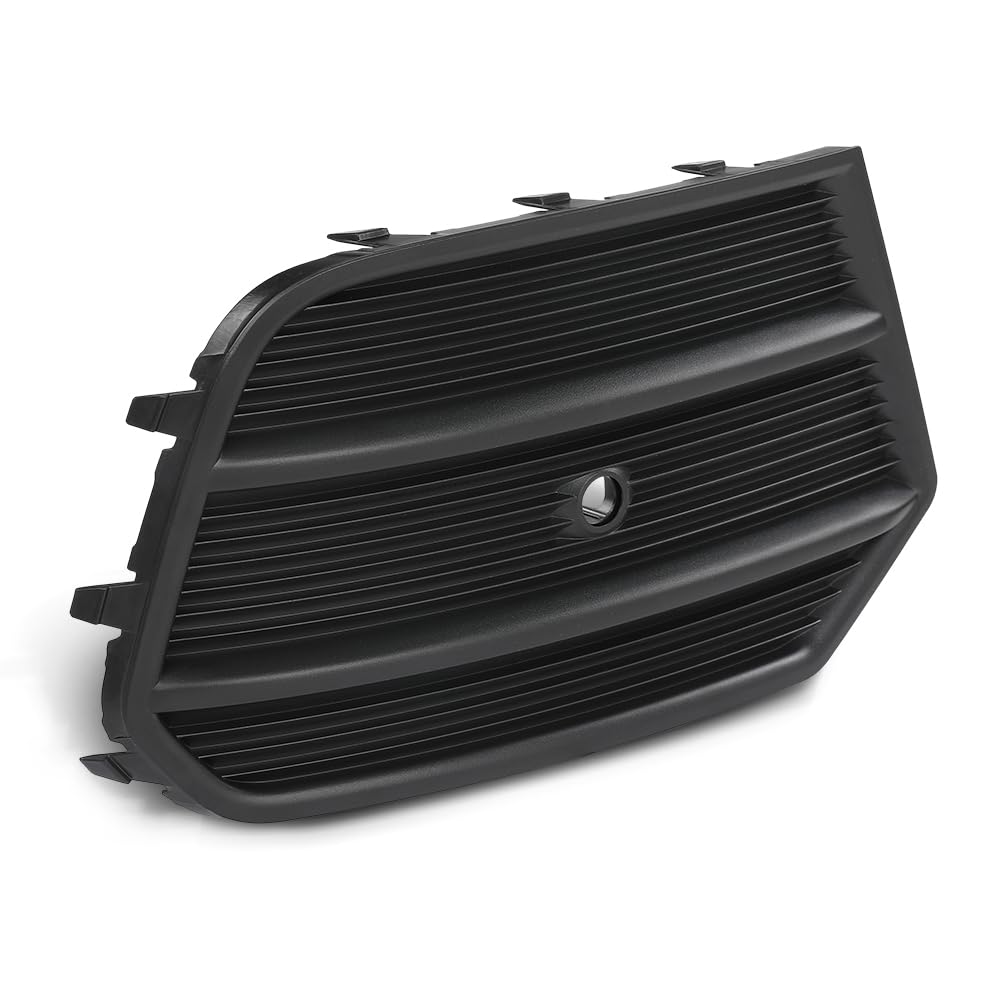 G-PLUS Front Right Bumper Face Bar Grille, Compatible with Audi Q3 Premium 2017 2018/ Prestige 2016-2017/ Q3 Quattro Premium 2016-2018, Passenger Side Exterior Outside Fog Light Cover