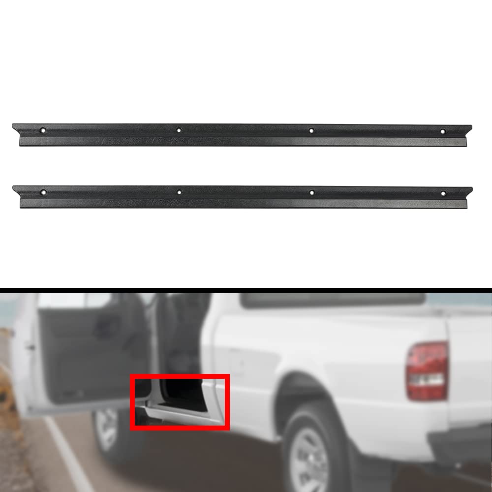 G-PLUS Door Sill Scuff Plate Protector Pair Set LH & RH Sides Compatible with 1992-2011 Ford Ranger F57Z1013208A Black