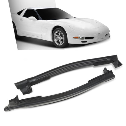 G-PLUS Top Mount Side Weatherstrip Seal Pair Compatible with Chevy Corvette 1997-2004 0313370, 10313371 Black