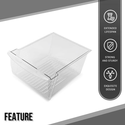 G-PLUS Upper Crisper Pan Drawer Compatible with Frigidaire Refrigerator Models FRS6LR5EB6 240351005, 240351062 Clear