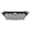 G-PLUS Front Upper Bumper Grille Chrome Gray & Black w/Black accents Compatible with Hyundai Tucson 2019 2020 2021 (For Models without Front Camera) HY1200225 86350D3500 86350-D3500