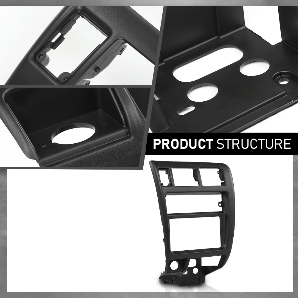 G-PLUS Center Dash Climate Control Radio Bezel Trim Compatible with Toyota Tacoma 1998-2004 Black Dashboard Panel