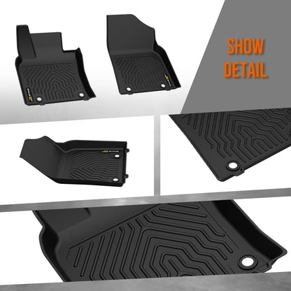 G-PLUS TPE Floor Mats Fit LX ES200 2018 1st & 2nd & 3rd Row Truck Accessories Cargo Liners All Weather Protection 3PCS Alfombras para Carro Black