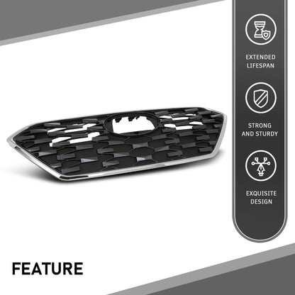 G-PLUS Front Bumper Grille Grill, Compatible with Ioniq 2020-2022 W/o Adaptive Cruise, 86350G2500, 86350 G2500