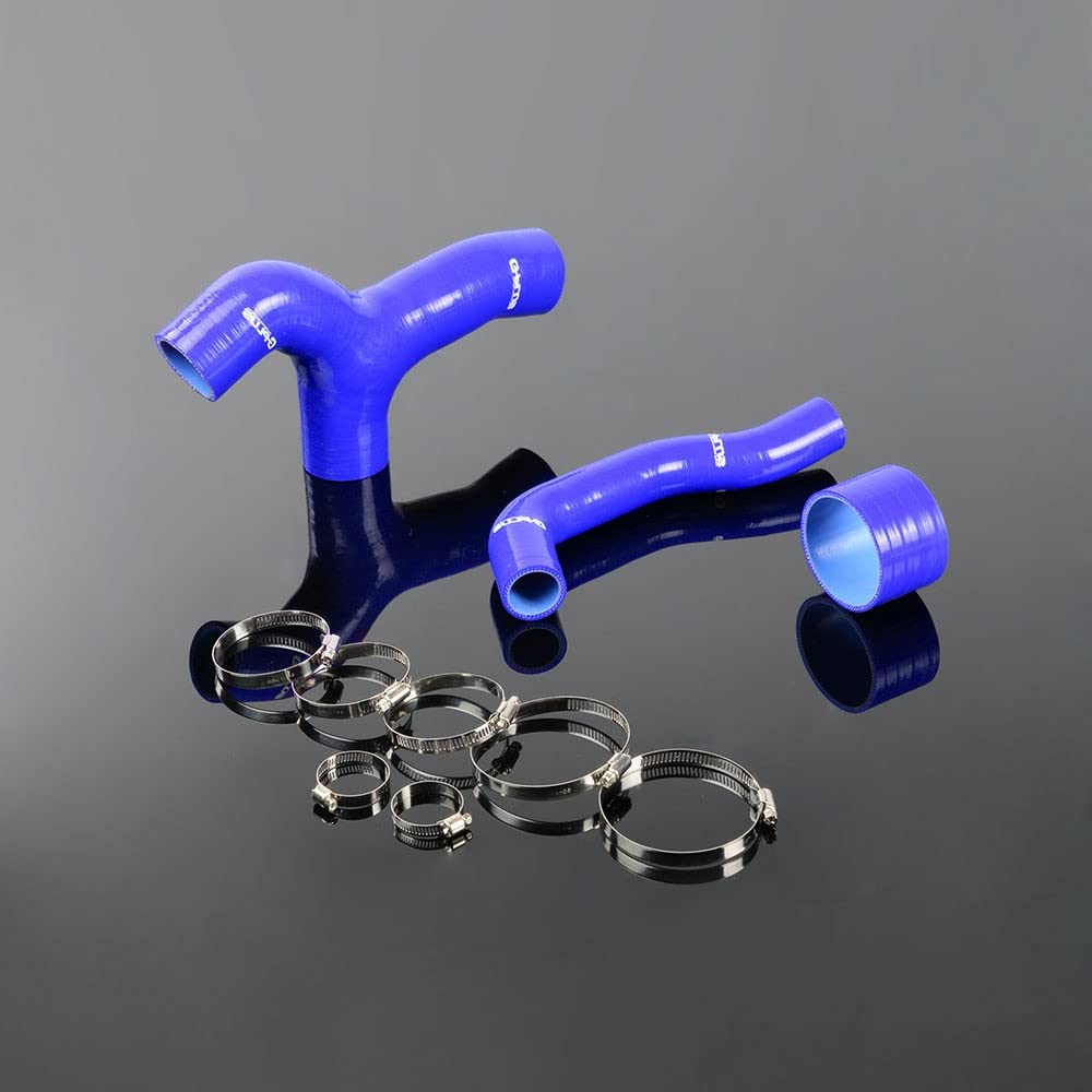 G-PLUS Silicone Intercooler Hose Y Pipe Clamps kit Compatible With Subaru Impreza WRX GDA/GGA 2000-2005,Blue