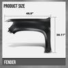 G-PLUS Front Fender Driver Side Compatible with Chevy Colorado Base 2015 2016 2017 2018 2019 2020, Fit Chevy Colorado (submodel: LT, WT, Z71) 2015-2022 23354494, GM1240404 Primed Black