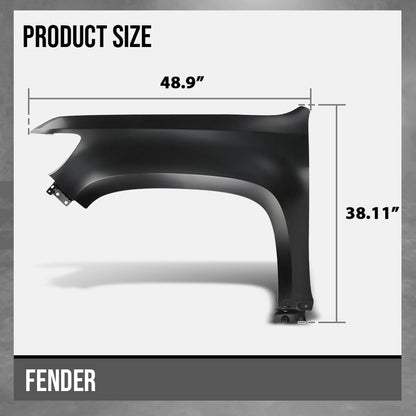 G-PLUS Front Fender Driver Side Compatible with Chevy Colorado Base 2015 2016 2017 2018 2019 2020, Fit Chevy Colorado (submodel: LT, WT, Z71) 2015-2022 23354494, GM1240404 Primed Black